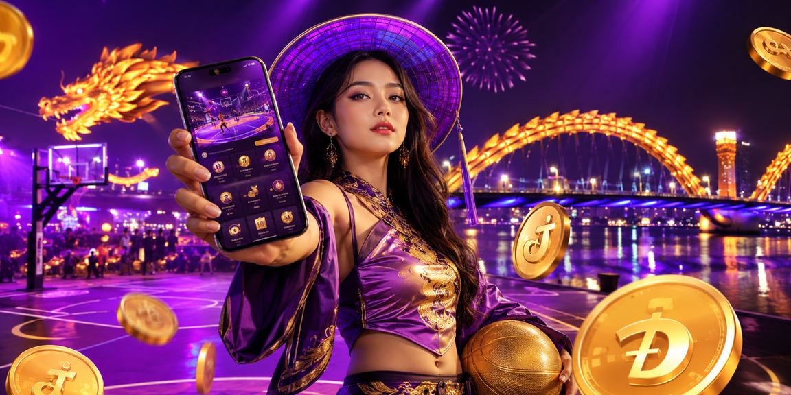 Màn hình kèo bóng rổ neon rực rỡ tại Đà Nẵng về đêm