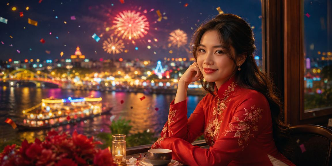 Phụ nữ mặc áo dài tại Huế theo dõi sự kiện thể thao và thông tin khuyến mãi hoàn tiền