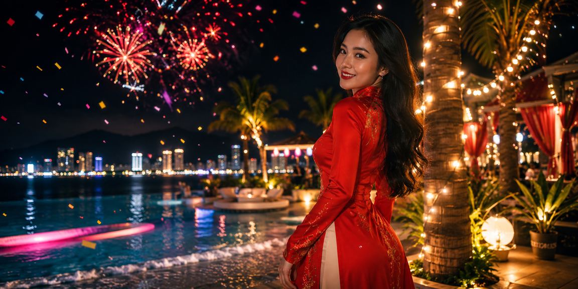 Khung cảnh giải trí casino sang trọng tại Nha Trang với trang phục áo dài truyền thống