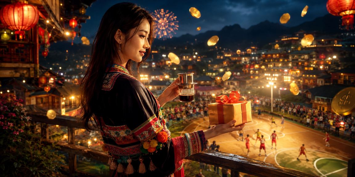 Người chơi tại Sa Pa theo dõi kèo bóng rổ bên tách cà phê sáng